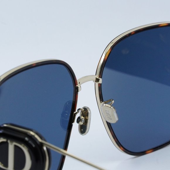 FINAL PRICE NEW DIOR DIORBOBBY S1U B5B0 GOLD HAVANA /BLUE SUNGLASSES - Picture 7 of 9